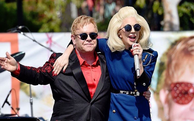 Elton John, Gaga give surprise concert day before Oscars