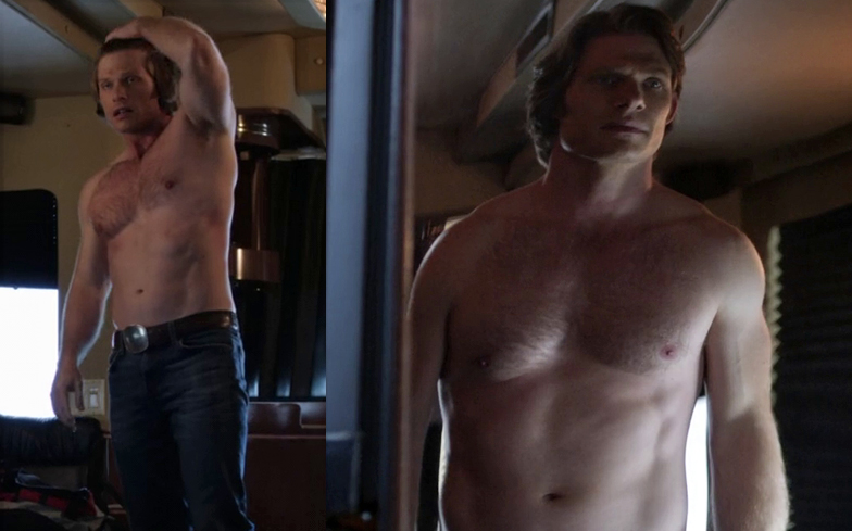 American actor Chris Carmack strips off in latest episode of Nashville.